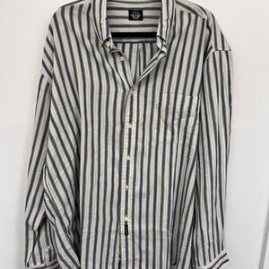 Dockers Men's Black and White Striped Shirt